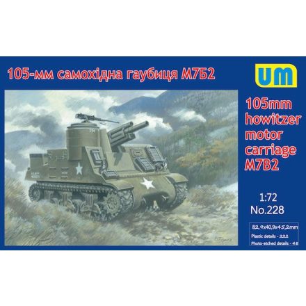 Unimodels 105mm howitzer motor Carriage M7B2 makett