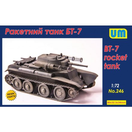 Unimodels Soviet BT-7 rocket tank makett
