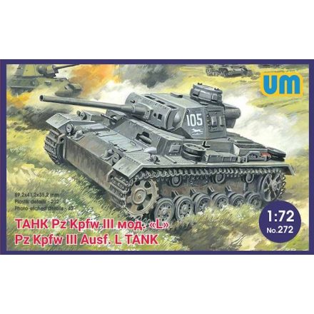 Unimodels Pz.Kpfw.III Ausf.L German tank with protective screen makett