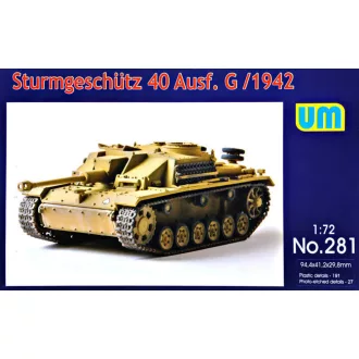 Unimodels Sturmgeschutz 40 Ausf.G, early harcjármű makett