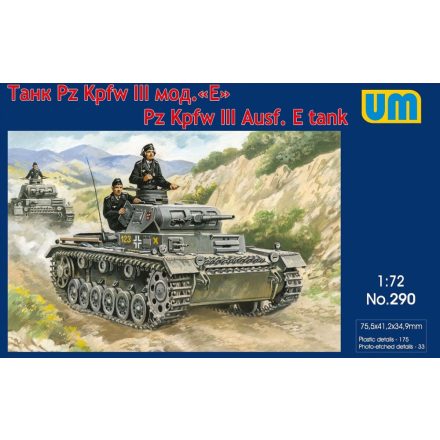 Unimodels Pz.Kpfw. III Ausf.E Tank makett