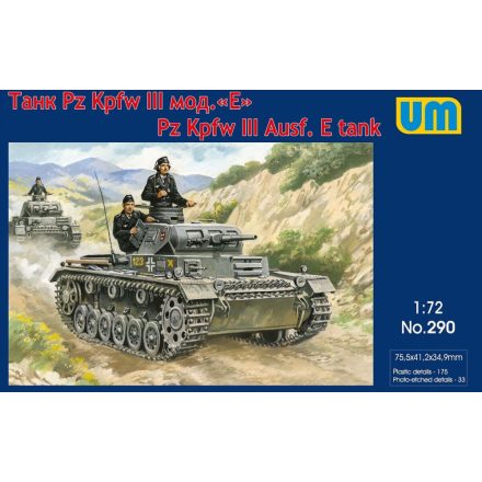 Unimodels Pz.Kpfw. III Ausf.E Tank makett