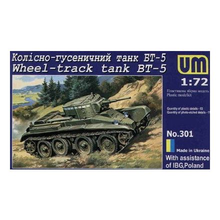 Unimodels Wheel-Track Tank BT-5 makett