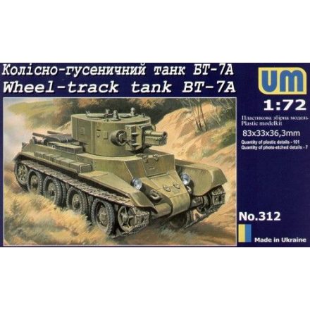 Unimodels Wheel-Track tank BT-7A makett