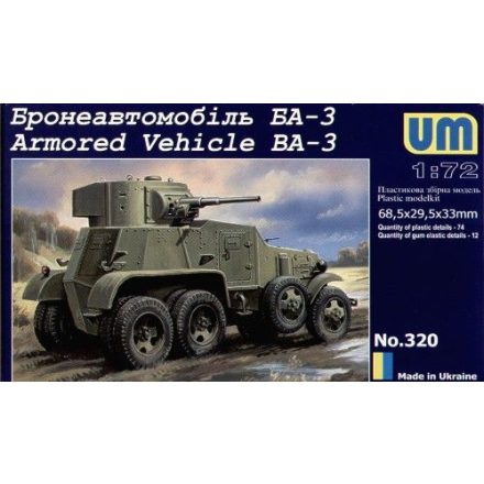 Unimodels Armored Vehicle BA-3 makett