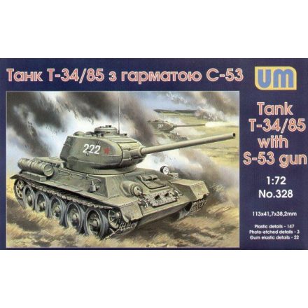 Unimodels T-34/85 with S-53 gun makett