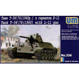 Unimodels T-34/76 with gun L-11 (1940) makett