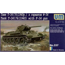 Unimodels Tank T-34/76 (1940) with gun F-34 makett
