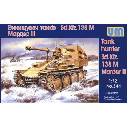 Unimodels Tank Hunter Sd.Kfz. 138 M Marder III makett