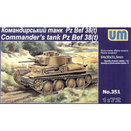 Unimodels Pz Bef 38 (t) Commanders Tank makett