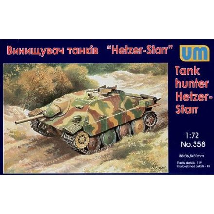 Unimodels Hetzer-STARR tank hunter makett
