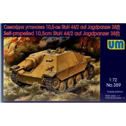 Unimodels Self-propelled 10,5cm StuH-44/2 auf Jagdpanzer makett