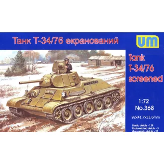 Unimodels T34/76-E screened tank harcjármű makett