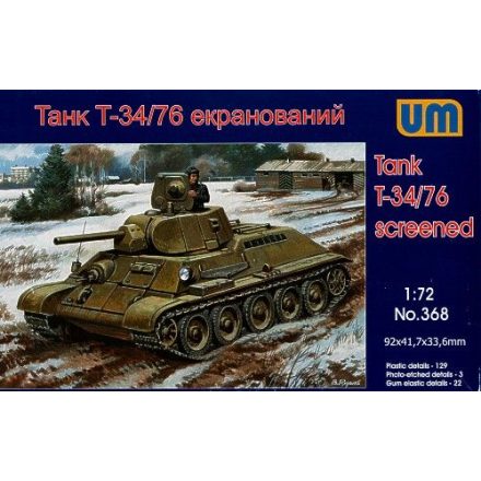 Unimodels T34/76-E screened tank makett