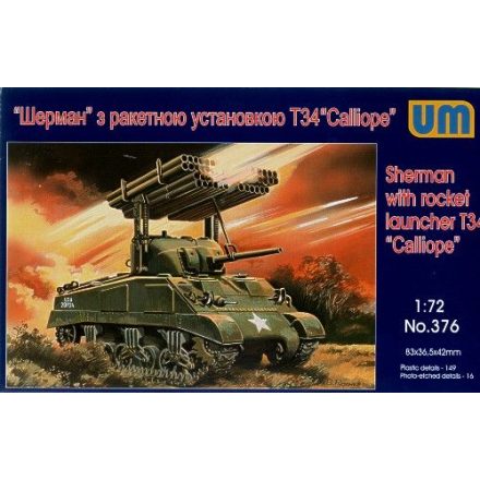 Unimodels Rocket launcher Sherman ''Galliope'' makett