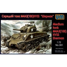 Unimodels Medium tank M4A3(105) HVSS makett