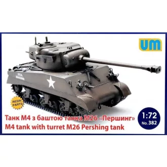   Unimodels M4 Tank with turret M26 Pershing Tank harcjármű makett