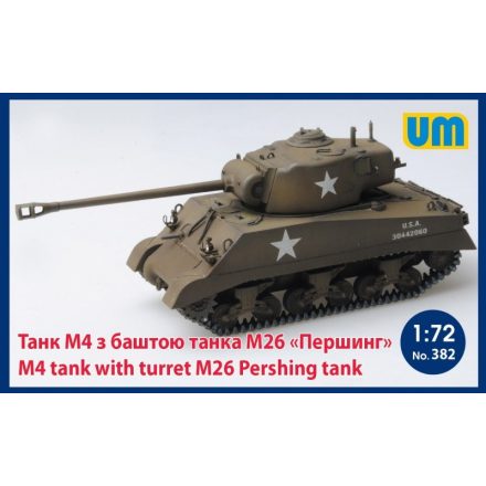 Unimodels M4 tank with turret M26 Pershing tank makett