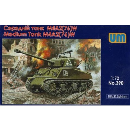 Unimodels M4A2(76)W US medium tank makett