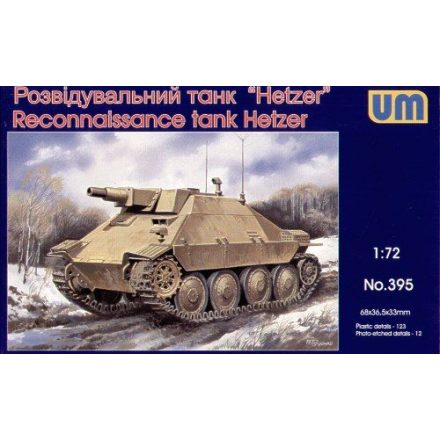 Unimodels Reconnaissance tank Hetzer makett