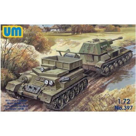 Unimodels Retriever on T-34 basis with SPG Su-76 makett