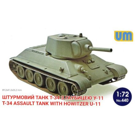 Unimodels T-34 Assault tank with howitzer U-11 makett