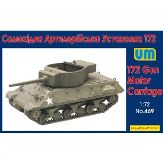 Unimodels T72 Gun Motor Carriage harcjármű makett