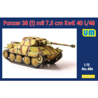   Unimodels Panzer 38(t) mit 7.5cm KwK 40L/48 harcjármű makett