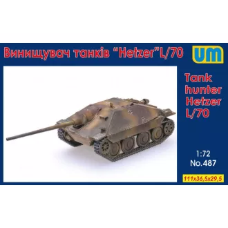 Unimodels Hetzer L/70 tank hunter harcjármű makett