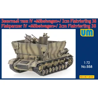 Unimodels Flakpanzer IV Mobelwagen/2cm Flakvierling38 makett