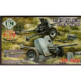   Unimodels Antitank guns 3.7cm PAK 35/36 and 4.2cm PAK 41 makett