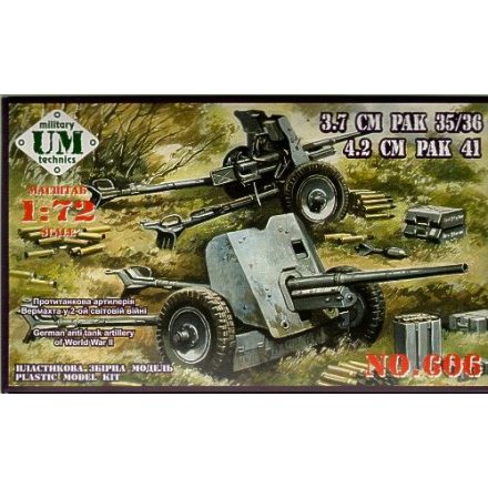 Unimodels Antitank guns 3.7cm PAK 35/36 and 4.2cm PAK 41 makett