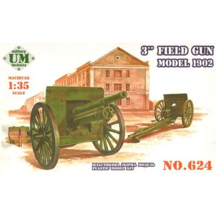 Unimodels 3inch field gun, model 1902 makett