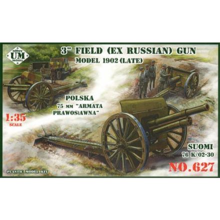 Unimodels 3inch (ex Russian) field gun, 1902(late) makett