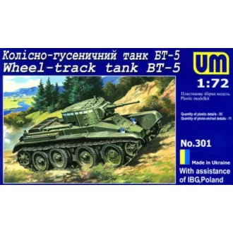 Unimodels Wheel-Track Tank BT-5 harcjármű makett