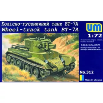 Unimodels Wheel-Track tank BT-7A harcjármű makett