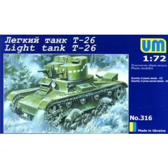 Unimodels Light tank T-26 harcjármű makett