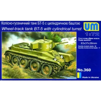   Unimodels BT-5 with cylindrical tower Wheel-track Tank harcjármű makett