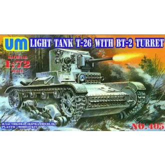 Unimodels T-26 mit BT-2 Turret harcjármű makett