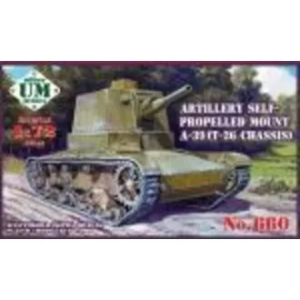   Unimodels A-39 (T-26 chassis) Soviet self-propelle harcjármű makett