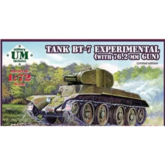   Unimodels BT-7 Experimental tank with 76.2mm gun löveg makett