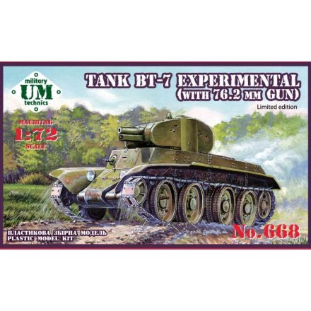 Unimodels BT-7 Experimental tank with 76.2mm gun makett