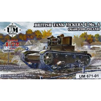   Unimodels Vickers E Mk.A British tank(made f.Polan plastic tracks harcjármű makett