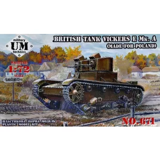   Unimodels Vickers E Mk.A British tank(made f.Polan rubber tracks harcjármű makett