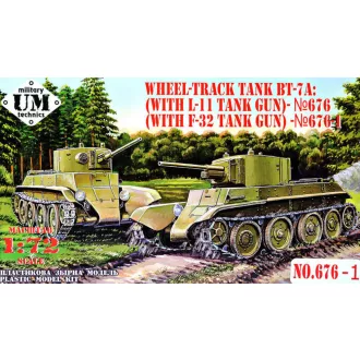 Unimodels BT-7A Soviet Tank with F-32 gun makett