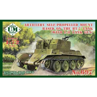   Unimodels Artillery self-propeled mount based on the BT-7 tank (with L-11 tank gun) makett