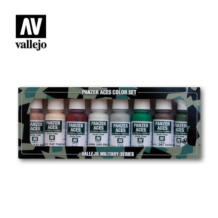 Vallejo Panzer Aces Skin Tones and Camouflage Paint Set