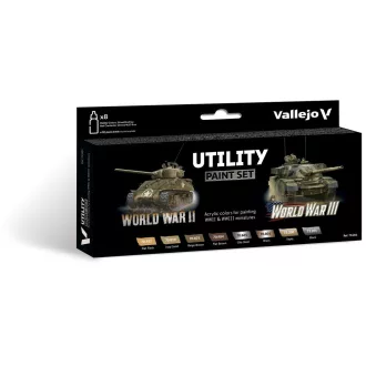   Vallejo - Model Color: Utility Paint Set WWII & WWIII 18 ml festékszett