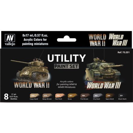 Vallejo Utility Paint Set WWII & WWIII