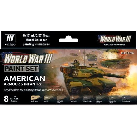Vallejo WWIII American Armour & Infantry Set